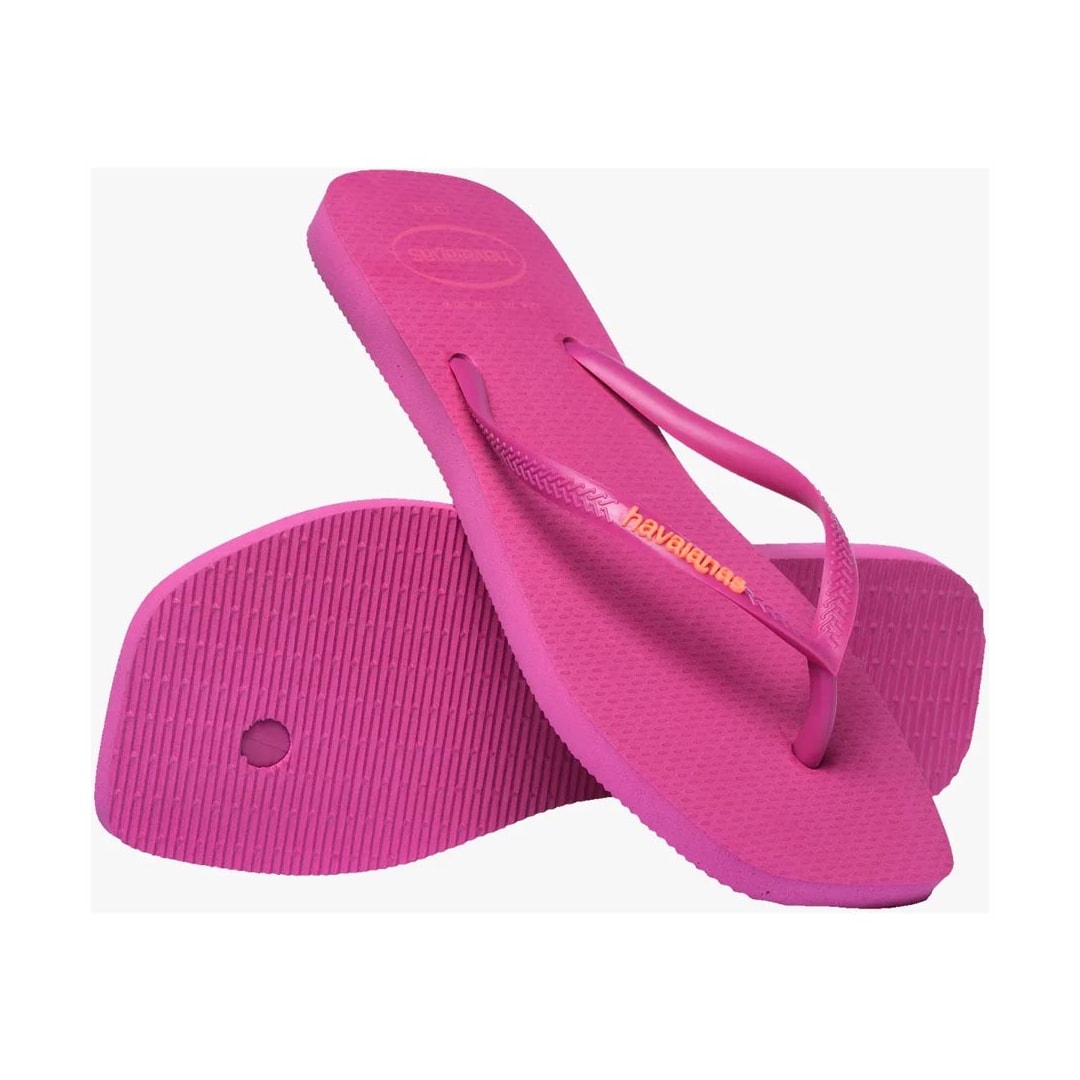 Chinelo Havaianas Slim Logo Popup Square Rosa Gum Chinelo Havaianas Slim Logo Popup Square Rosa Gum