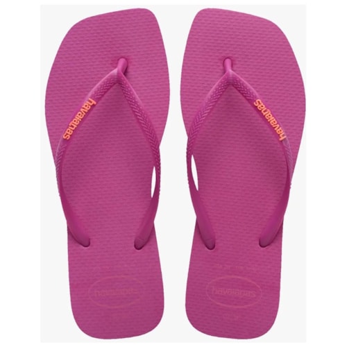 Detalhe - Chinelo Havaianas Slim Logo Popup Square Rosa Gum