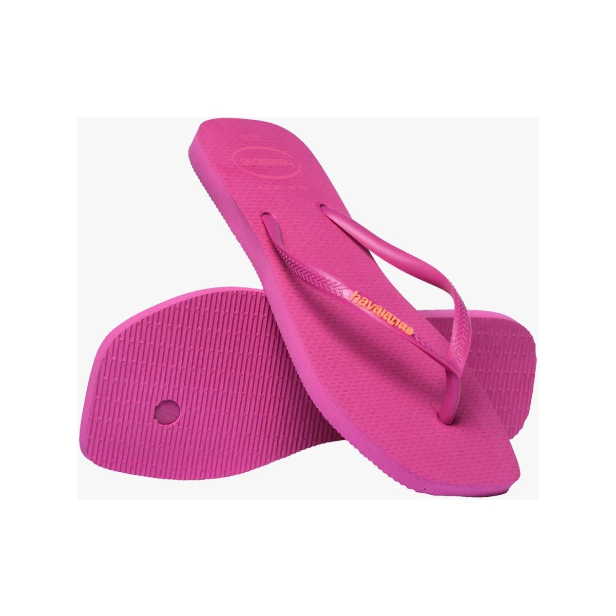 Chinelo Havaianas Slim Logo Popup Square Rosa Gum Chinelo Havaianas Slim Logo Popup Square Rosa Gum