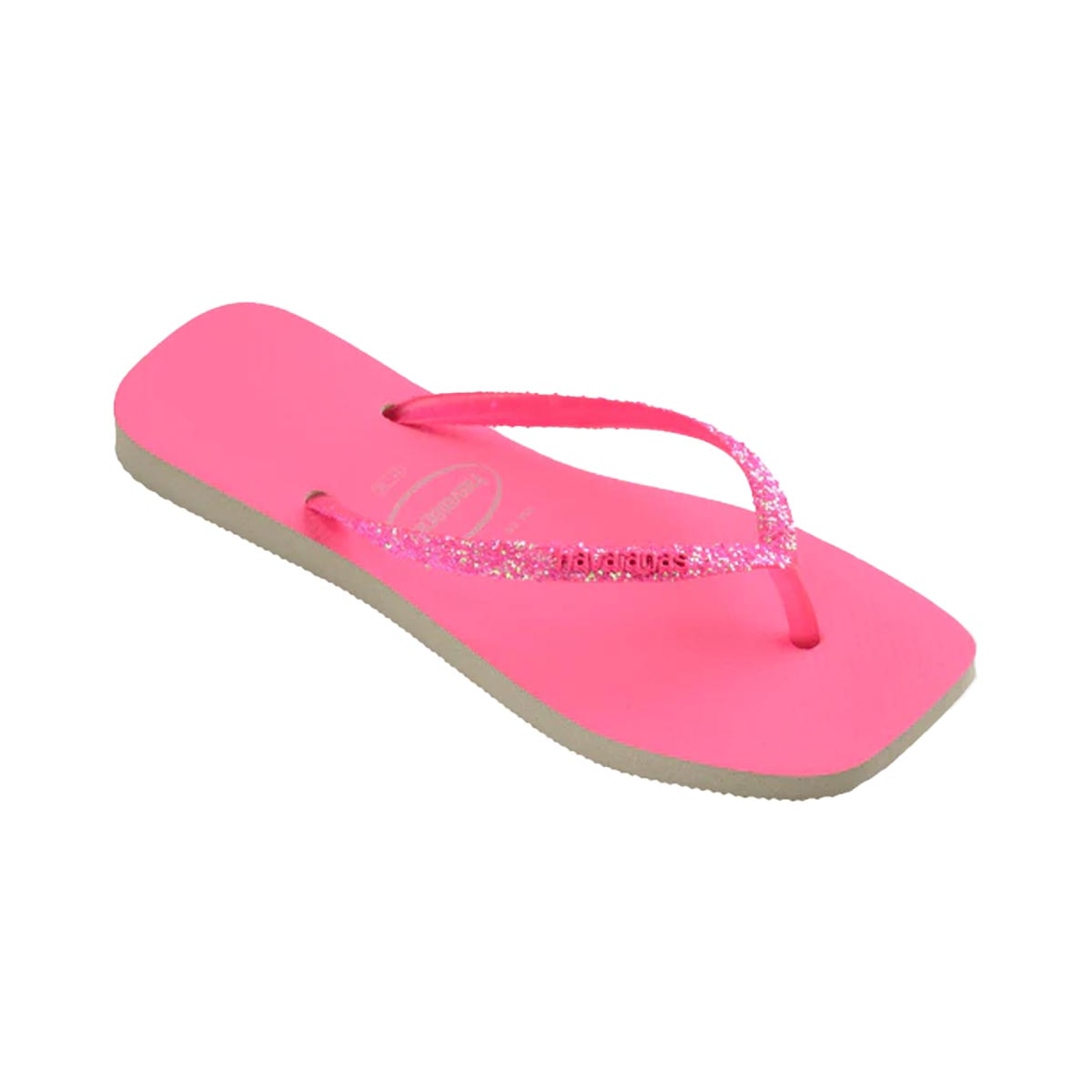 Chinelo Havaianas Slim Square Glitter Neon Pink Neon Chinelo Havaianas Slim Square Glitter Neon Pink Neon