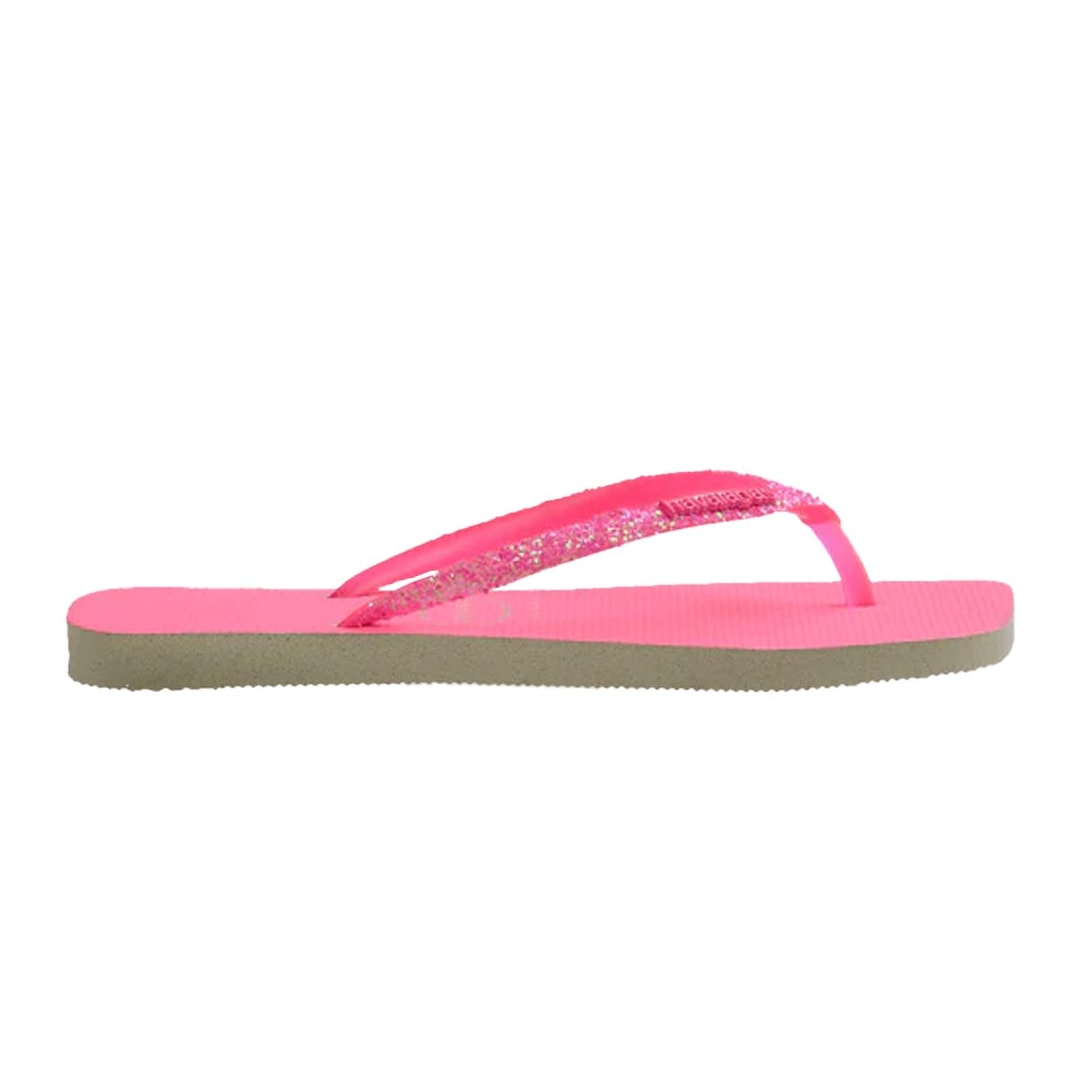 Chinelo Havaianas Slim Square Glitter Neon Pink Neon