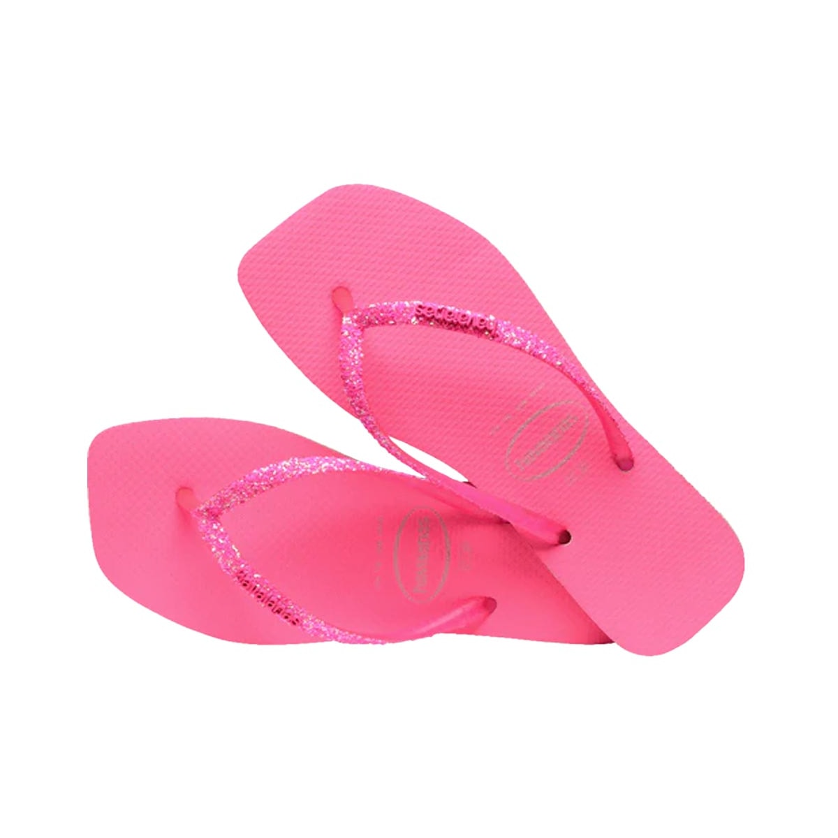 Chinelo Havaianas Slim Square Glitter Neon Pink Neon