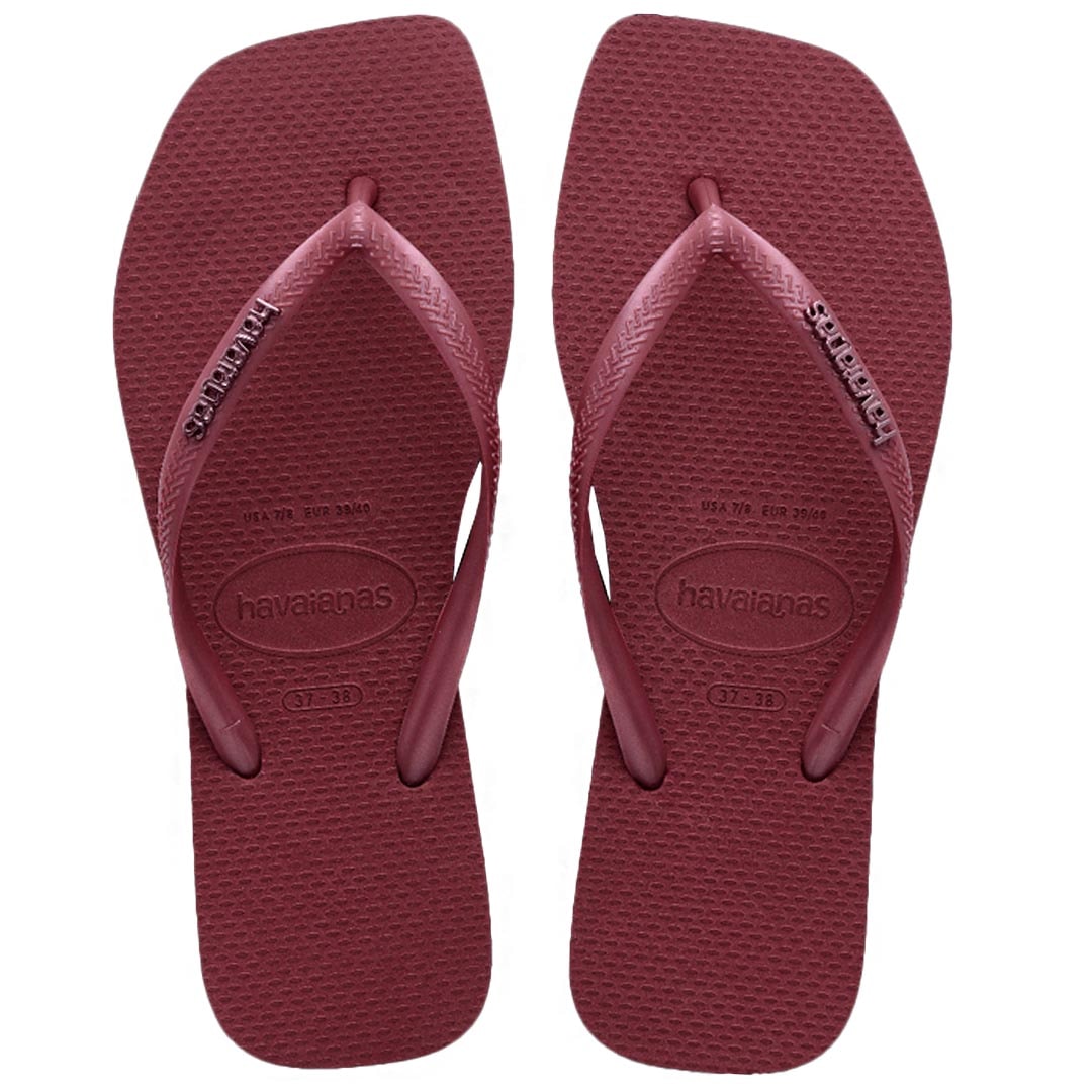 Chinelo Havaianas Slim Square Logo Metallic Amaranto Chinelo Havaianas Slim Square Logo Metallic Amaranto