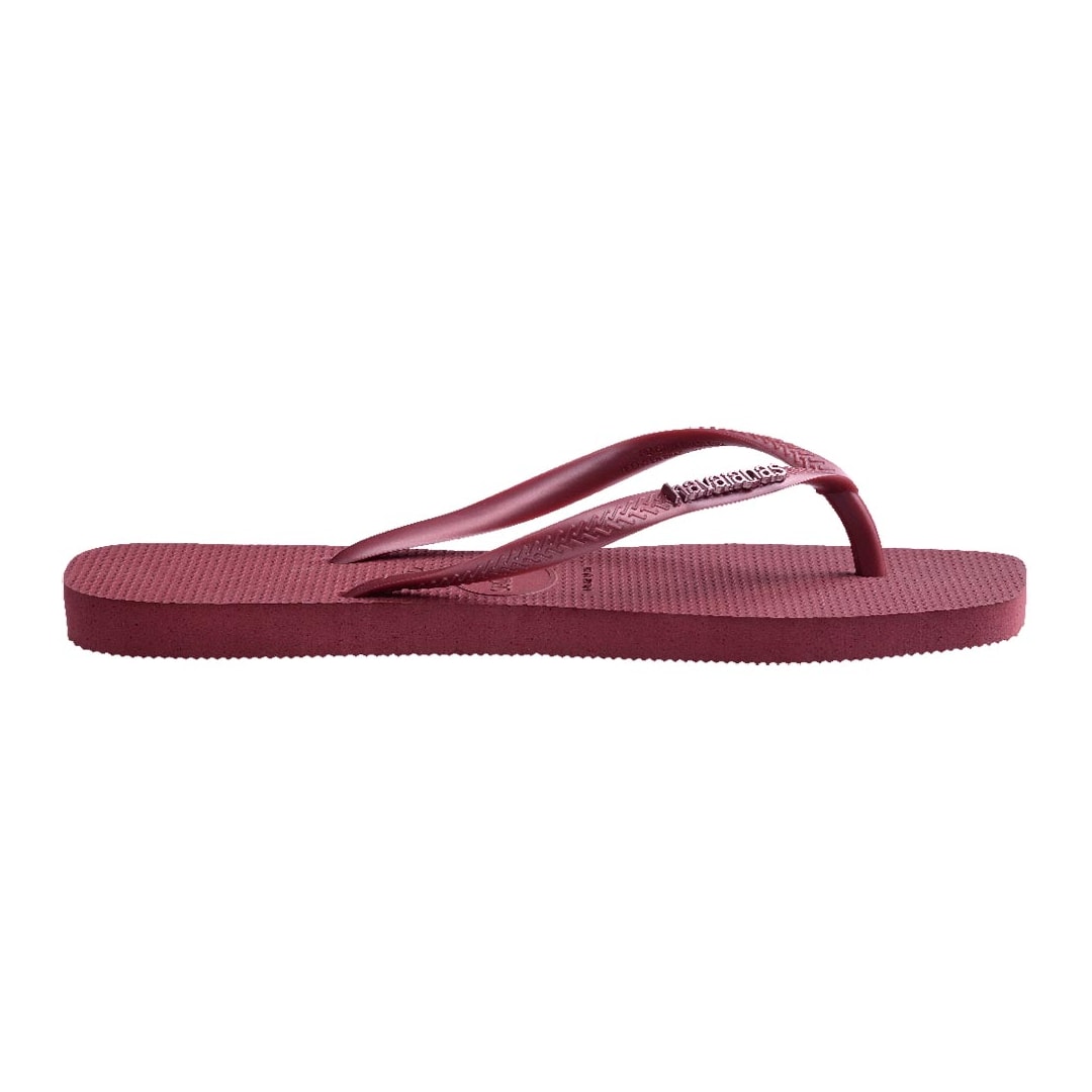 Chinelo Havaianas Slim Square Logo Metallic Amaranto