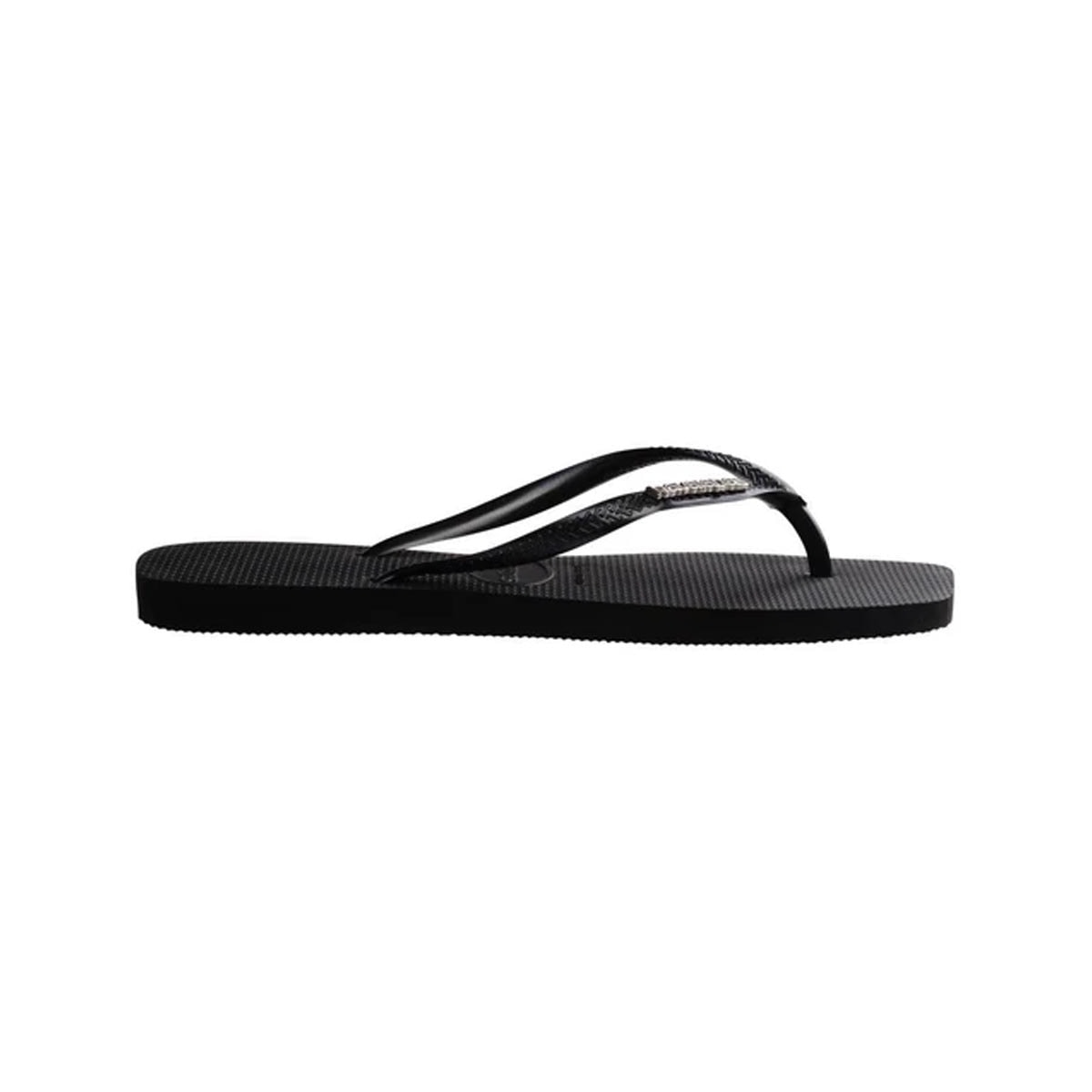 Chinelo Havaianas Slim Square Logo Metallic Preto Chinelo Havaianas Slim Square Logo Metallic Preto
