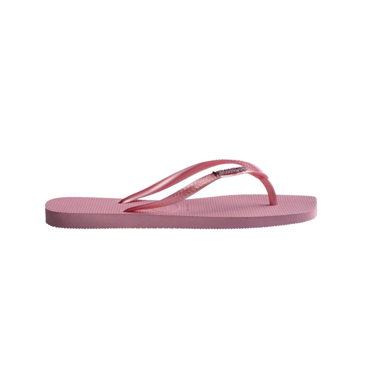 Chinelo Havaianas Slim Square Logo Metallic Rosa Chiffon Chinelo Havaianas Slim Square Logo Metallic Rosa Chiffon