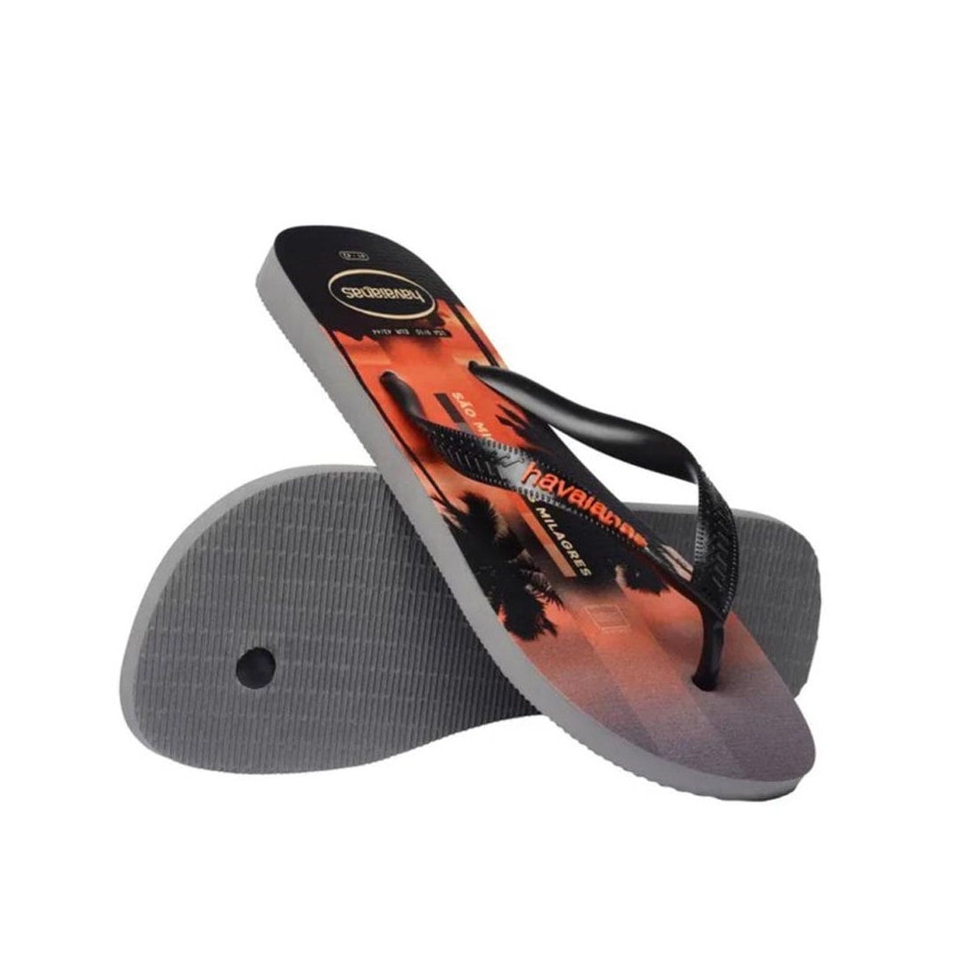 Chinelo Havaianas Surfer I Cinza Aço