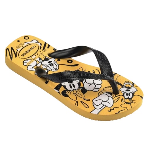 Detalhe - Chinelo Havaianas Top Disney Infantil Amarelo
