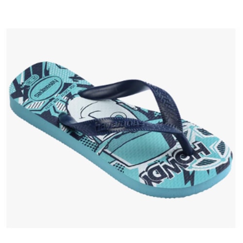 Detalhe - Chinelo Havaianas Top Disney Infantil Azul