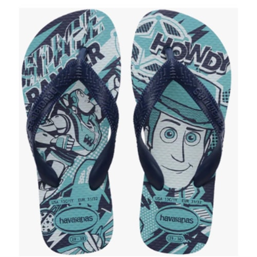 Chinelo Havaianas Top Disney Infantil Azul
