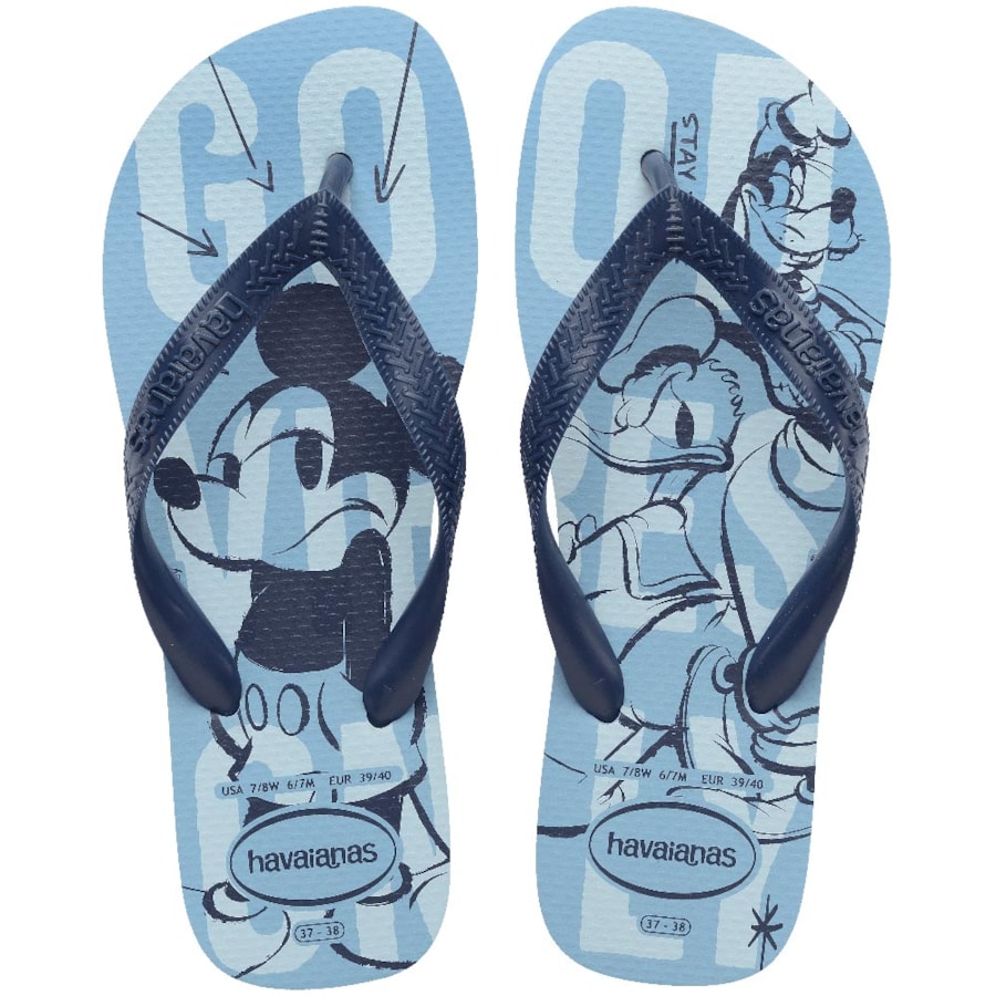 Chinelo Havaianas Top Disney Infantil Azul Lavanda Chinelo Havaianas Top Disney Infantil Azul Lavanda