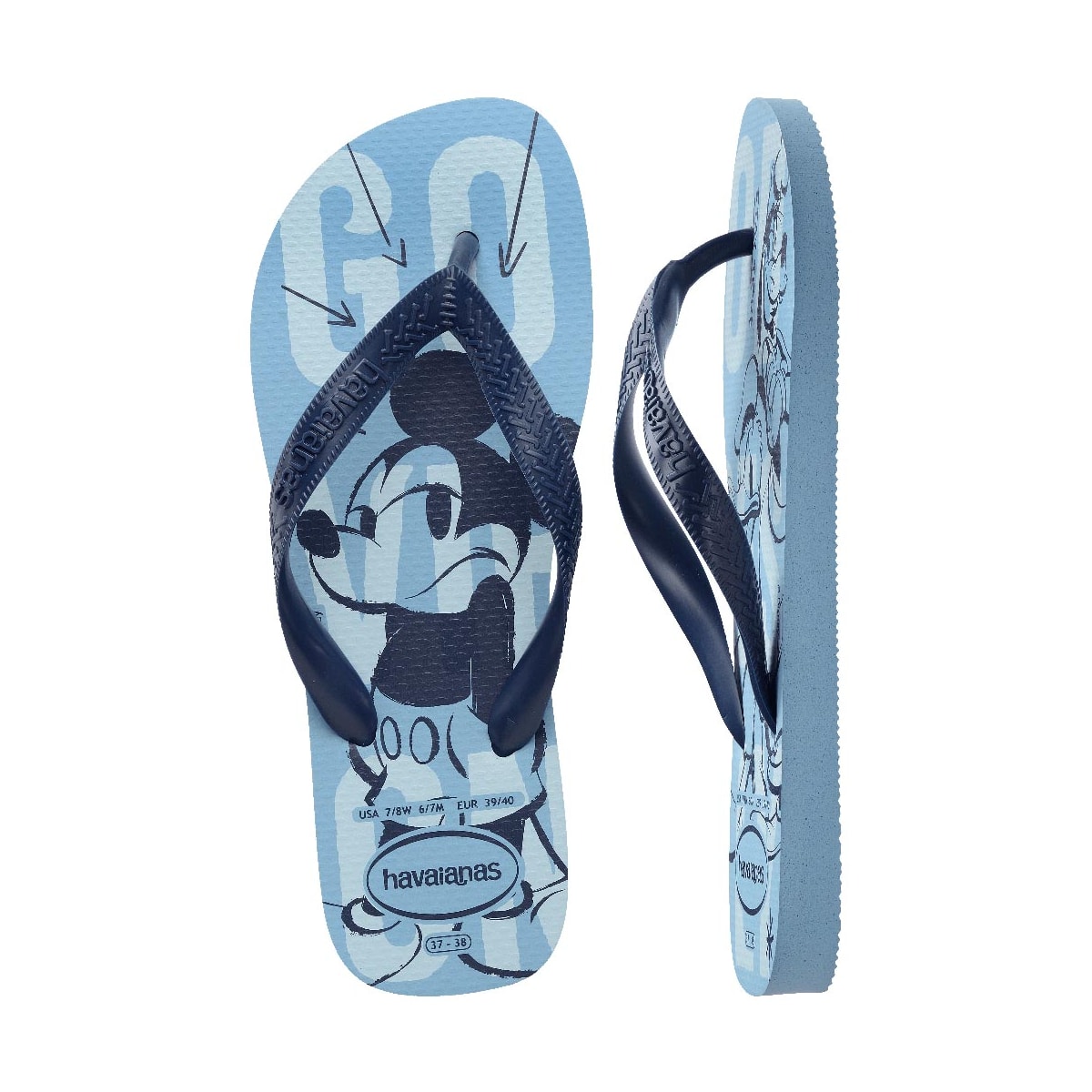 Chinelo Havaianas Top Disney Infantil Azul Lavanda Chinelo Havaianas Top Disney Infantil Azul Lavanda