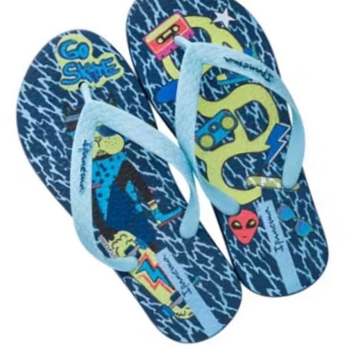 Chinelo Ipanema Grendene Temas Infantil 25479 Azul/Azul