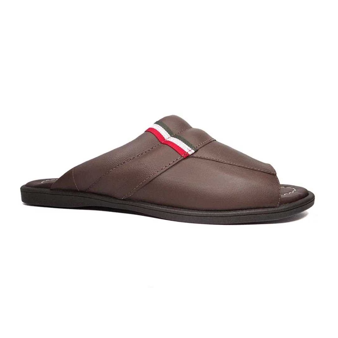 Chinelo Italianinho de Couro do Papai 10730128 Cafe
