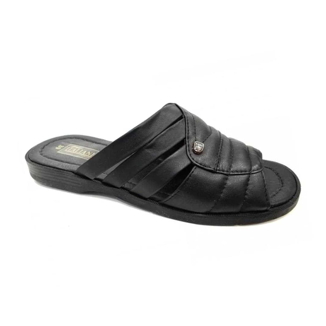 Chinelo Italianinho de Couro Legitimo 34103 Preto Chinelo Italianinho de Couro Legitimo 34103 Preto