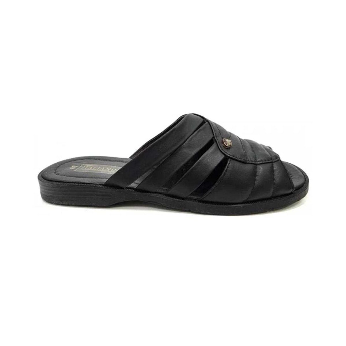 Chinelo Italianinho de Couro Legitimo 34103 Preto Chinelo Italianinho de Couro Legitimo 34103 Preto