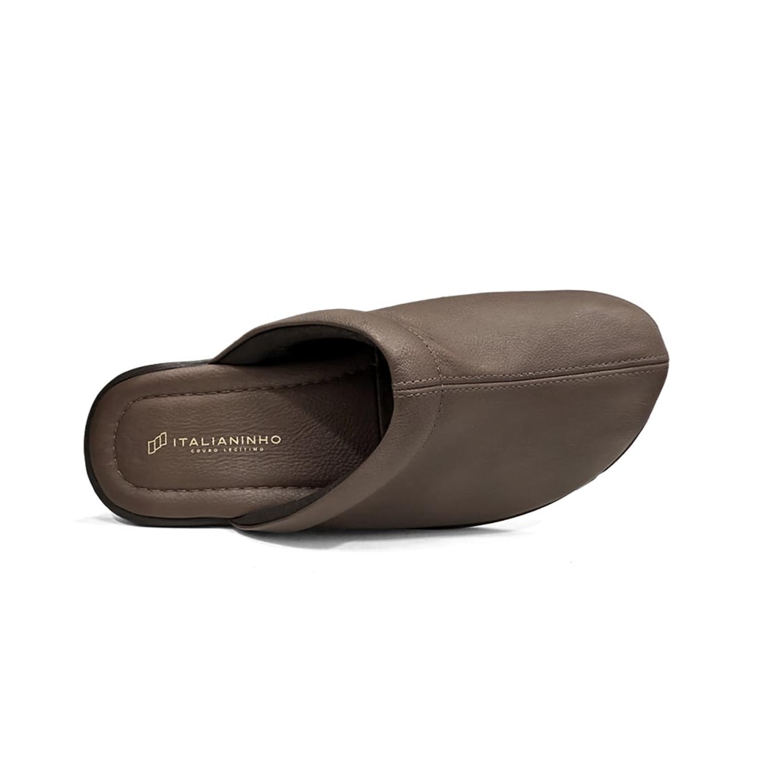 Chinelo Italianinho Masculino Couro 107302273 Cafe