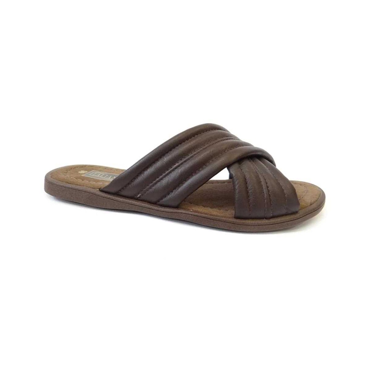 Chinelo Italianinho Masculino de Couro 73105 Cafe Chinelo Italianinho Masculino de Couro 73105 Cafe