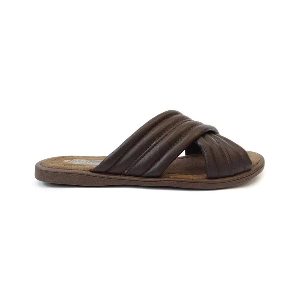Chinelo Italianinho Masculino de Couro 73105 Cafe Chinelo Italianinho Masculino de Couro 73105 Cafe