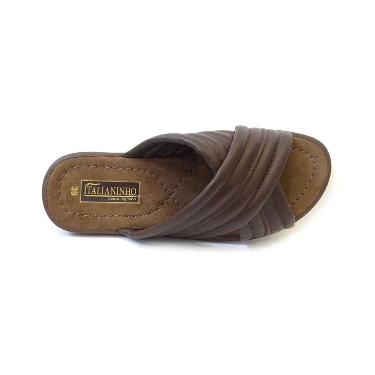 Chinelo Italianinho Masculino de Couro 73105 Cafe