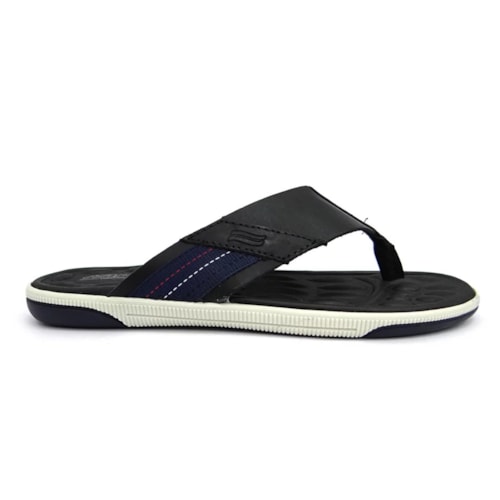 Detalhe - Chinelo Itapua Couro Masculino 101 Preto