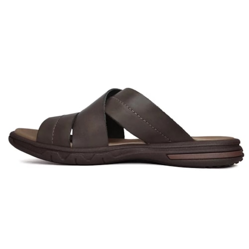 Detalhe - Chinelo Itapua Masculino Couro 5355 Ebano