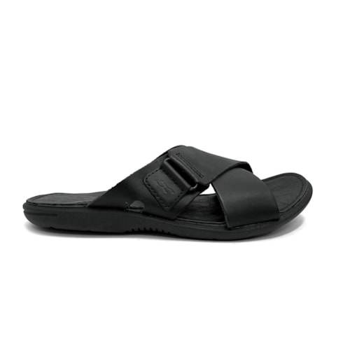 Detalhe - Chinelo Itapuã Masculino Couro 8451 Preto