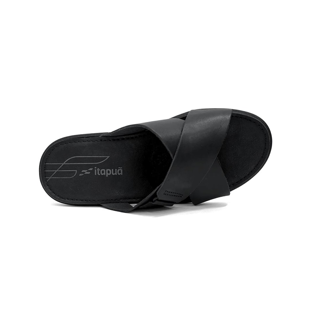 Chinelo Itapuã Masculino Couro 8451 Preto