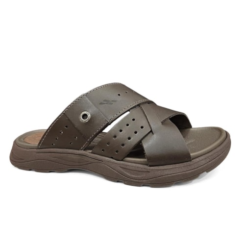 Chinelo Itapuã Masculino Couro Doca 1251 Ebano New