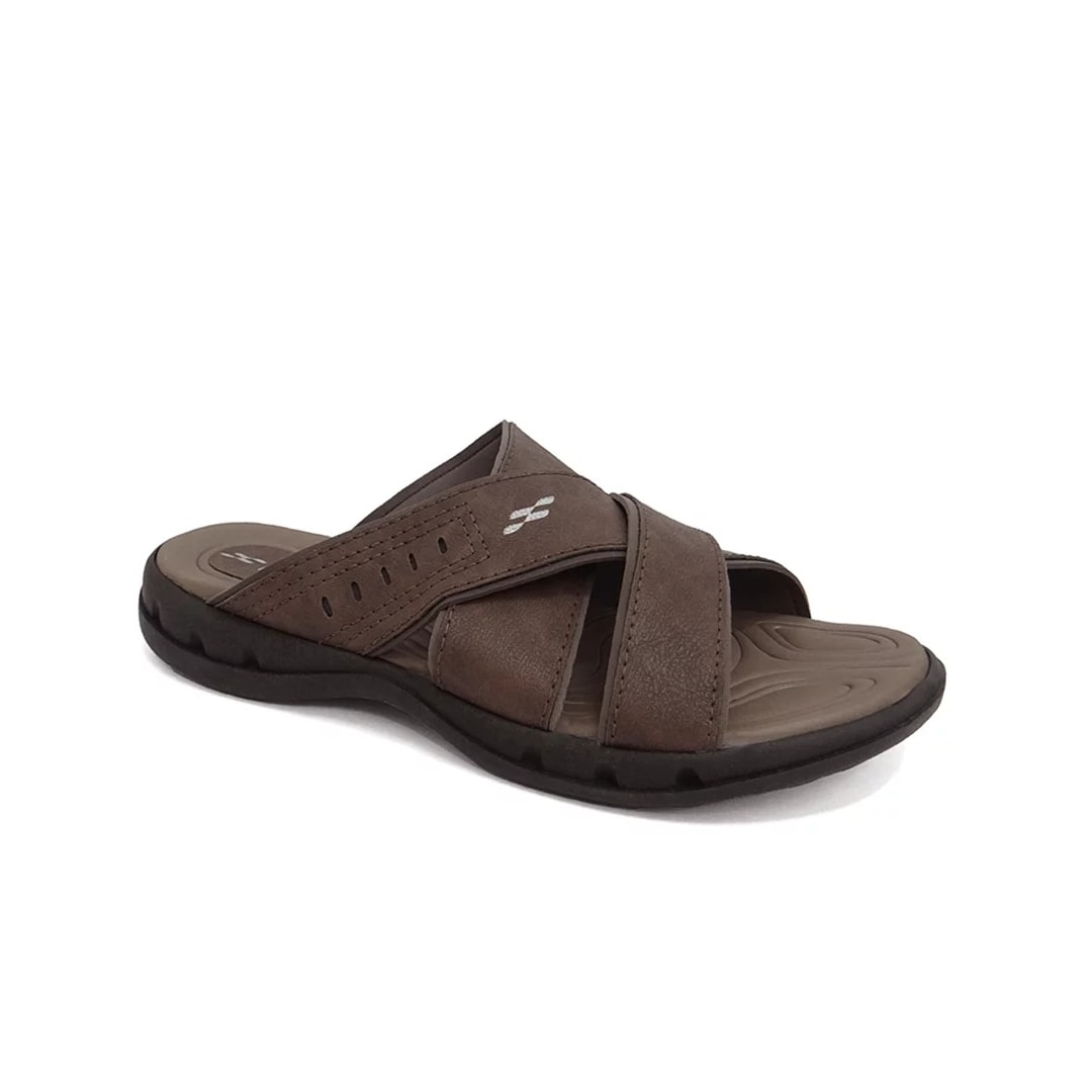 Chinelo Itapua Masculino De Couro 10402 Chocolate/Chocolate