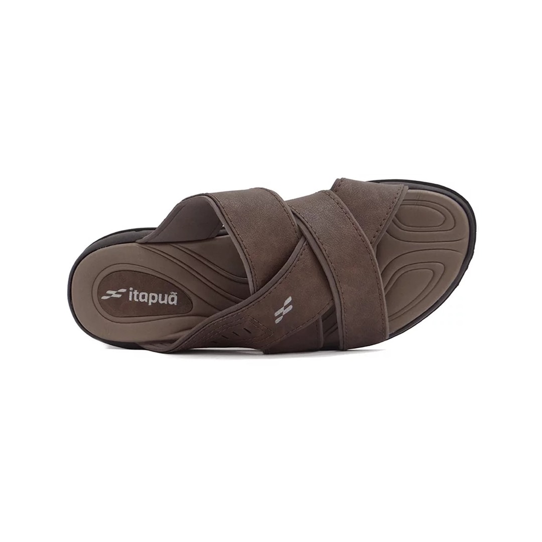Chinelo Itapua Masculino De Couro 10402 Chocolate/Chocolate