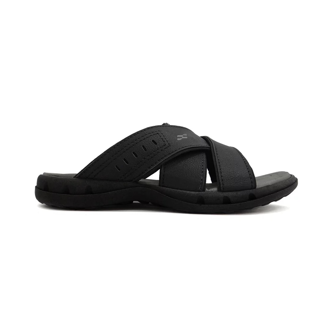 Chinelo Itapua Masculino De Couro 10402 Preto/Grafite