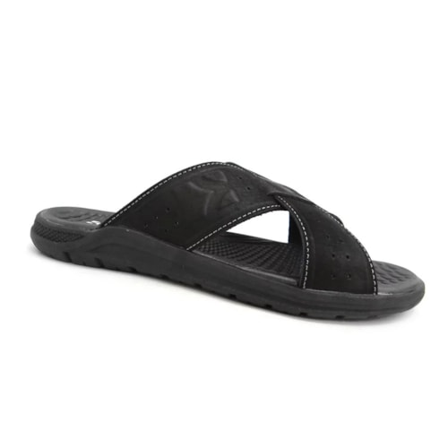 Chinelo Kildare Masculino de Couro 1311.5303 Preto