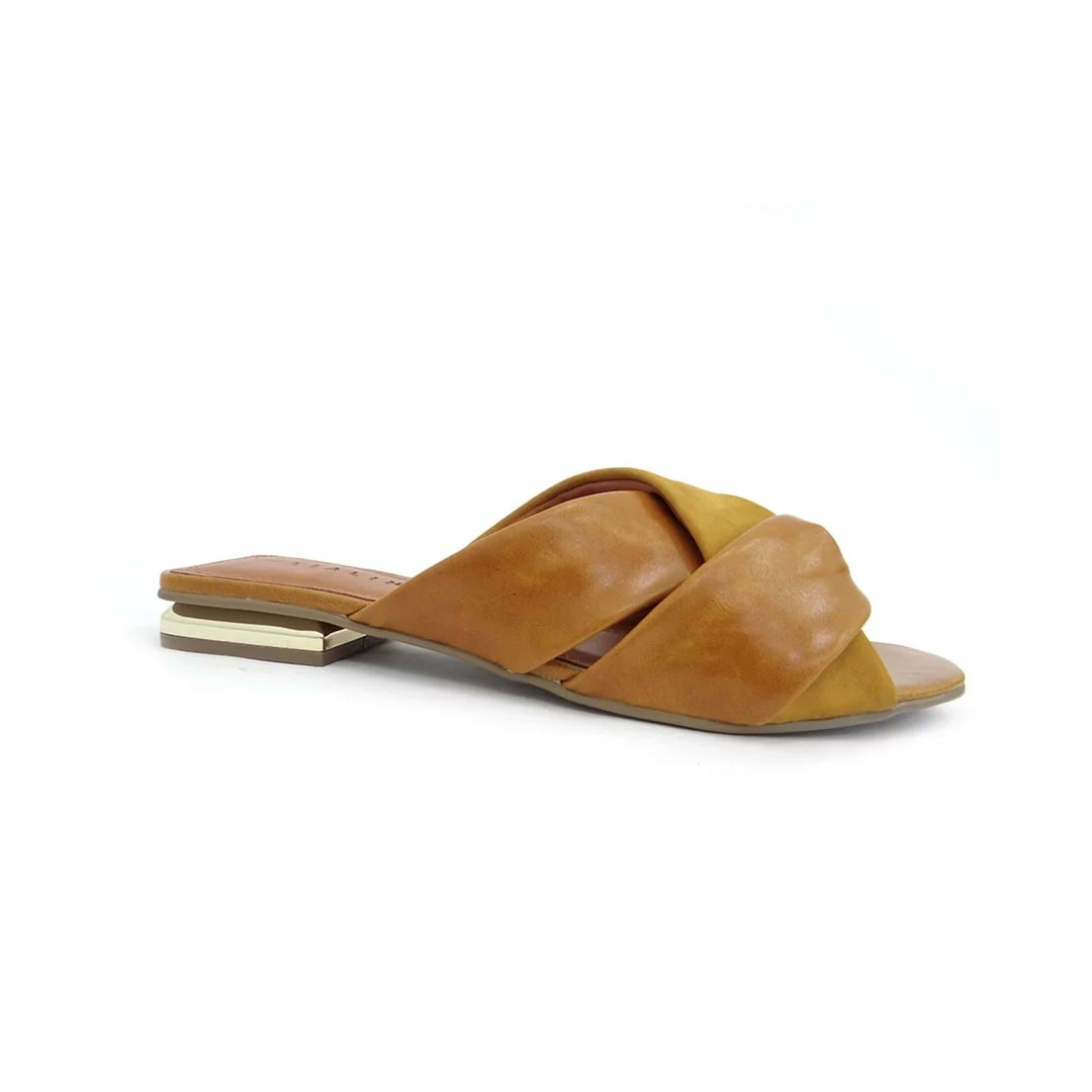 Chinelo Lia Line Rasteira Couro 1934.9782 Mostarda Chinelo Lia Line Rasteira Couro 1934.9782 Mostarda