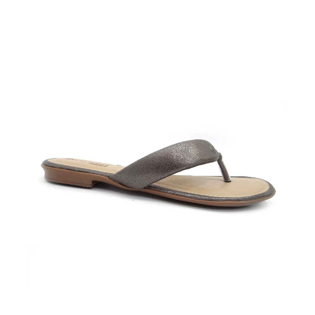 Chinelo Maria Isabel Rasteira Feminina 40.001 Prata Velha