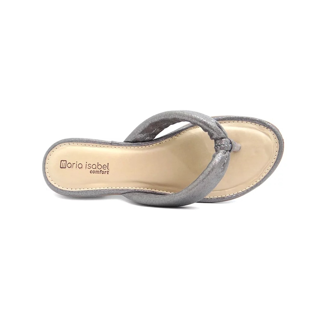 Chinelo Maria Isabel Rasteira Feminina 40.001 Prata Velha