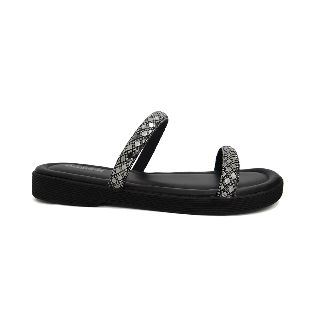 Chinelo Mississipi Flatform Mi371 Pewter/Preto Chinelo Mississipi Flatform Mi371 Pewter/Preto