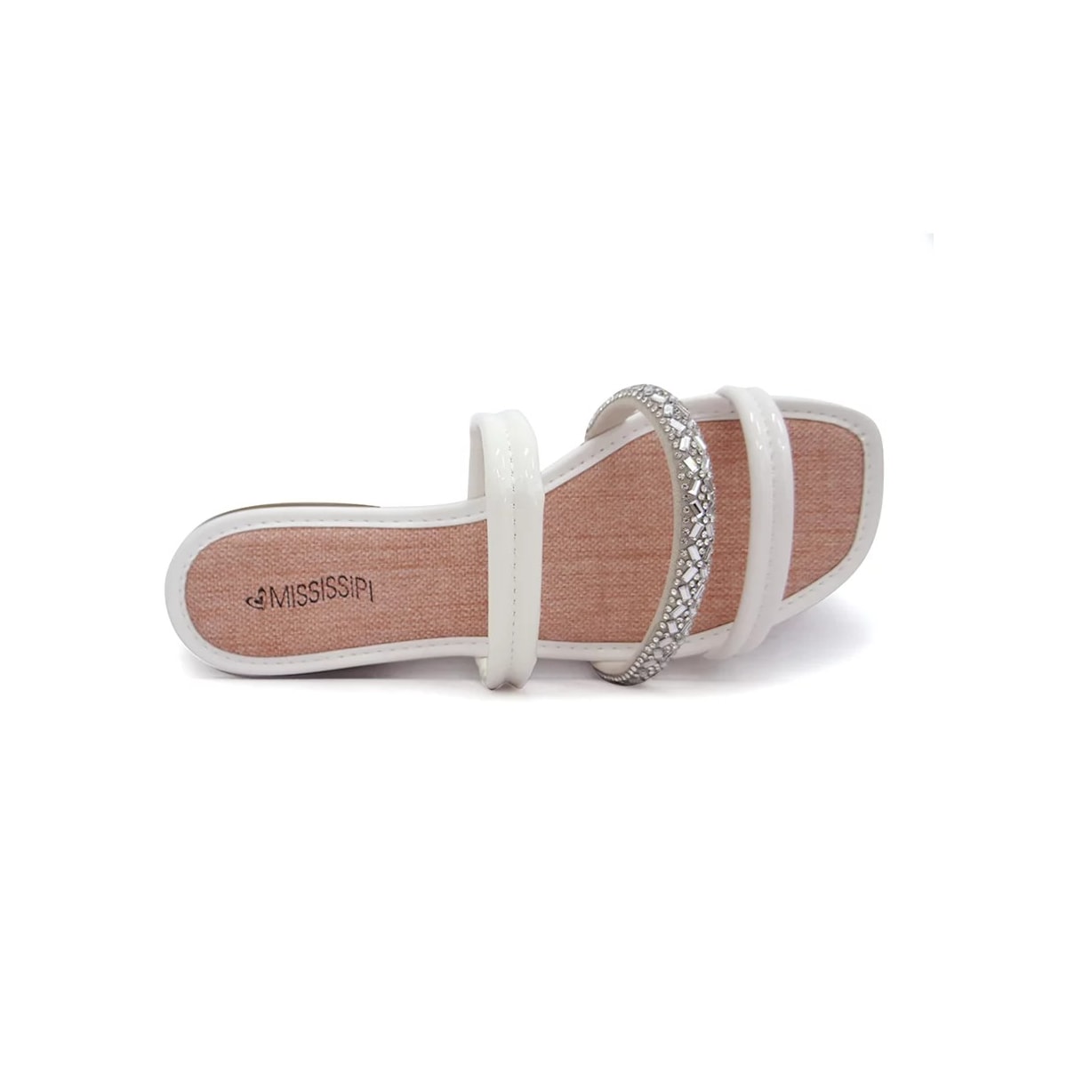 Chinelo Mississipi Rasteira Q7271 Branco/Cristal Chinelo Mississipi Rasteira Q7271 Branco/Cristal