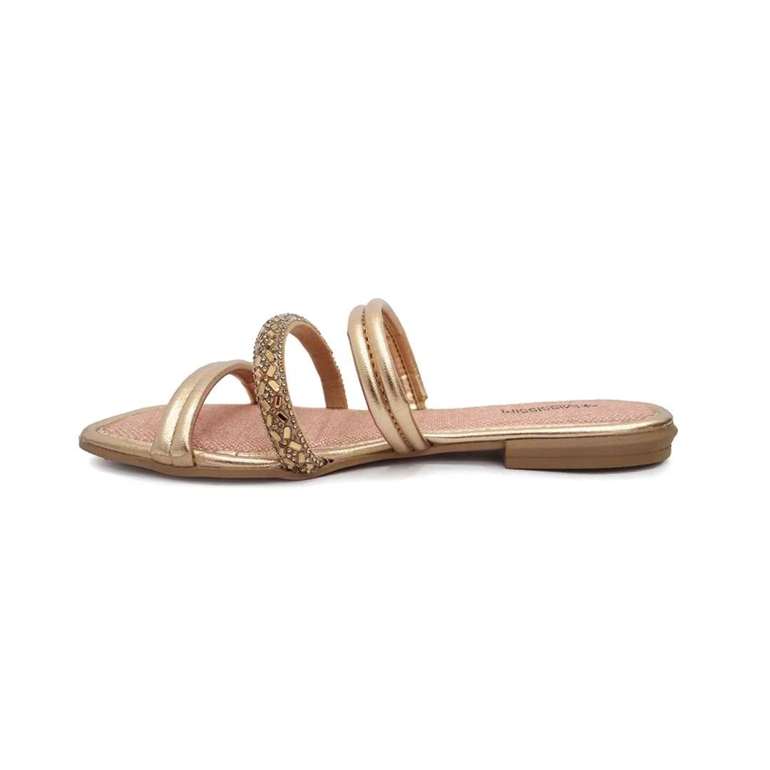 Chinelo Mississipi Rasteira Q7271 Rose/Ouro Velho Chinelo Mississipi Rasteira Q7271 Rose/Ouro Velho