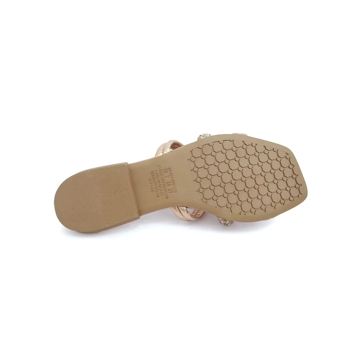 Chinelo Mississipi Rasteira Q7271   Rose/Ouro Velho