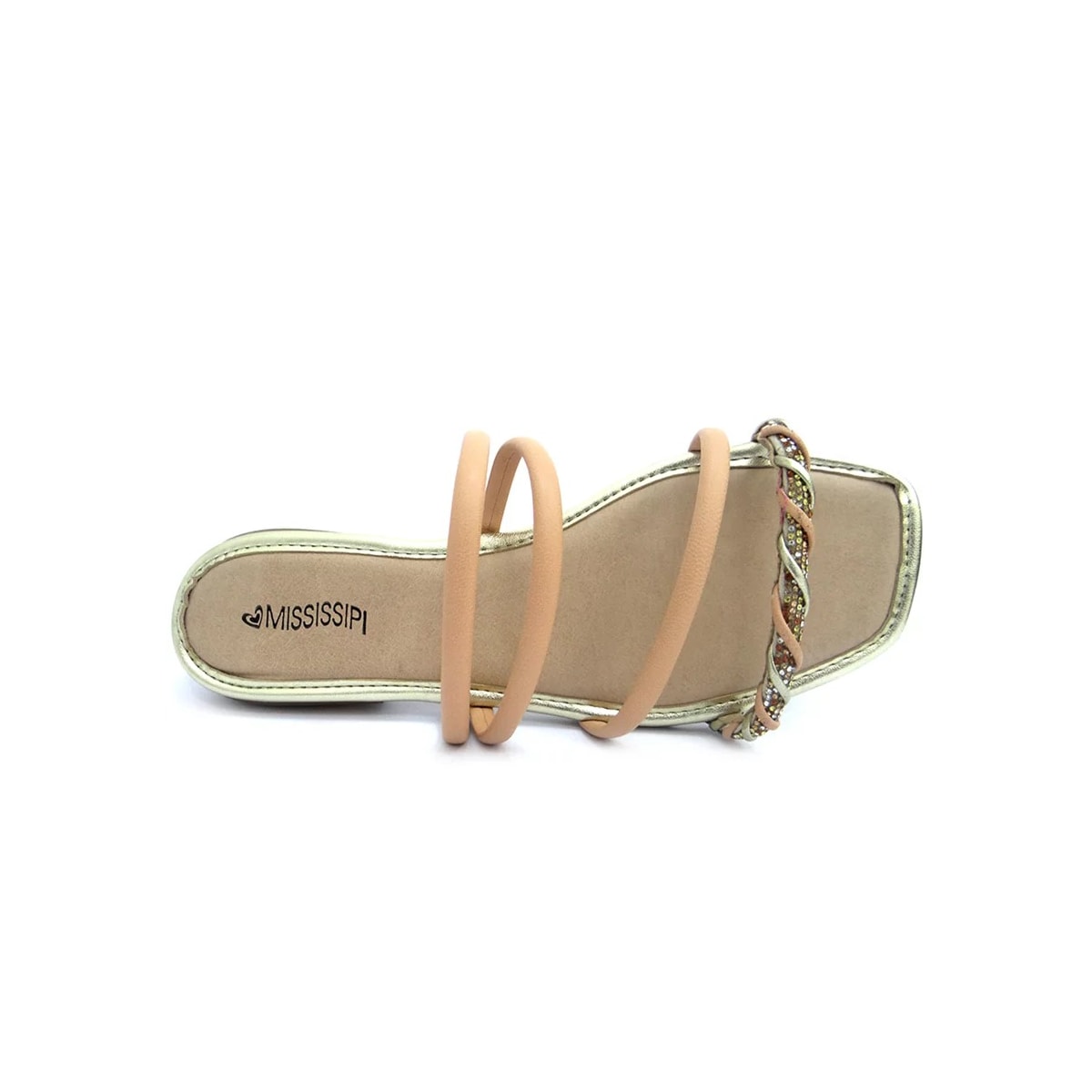 Chinelo Mississipi Rasteira Q8361 Mel/Champagner Chinelo Mississipi Rasteira Q8361 Mel/Champagner