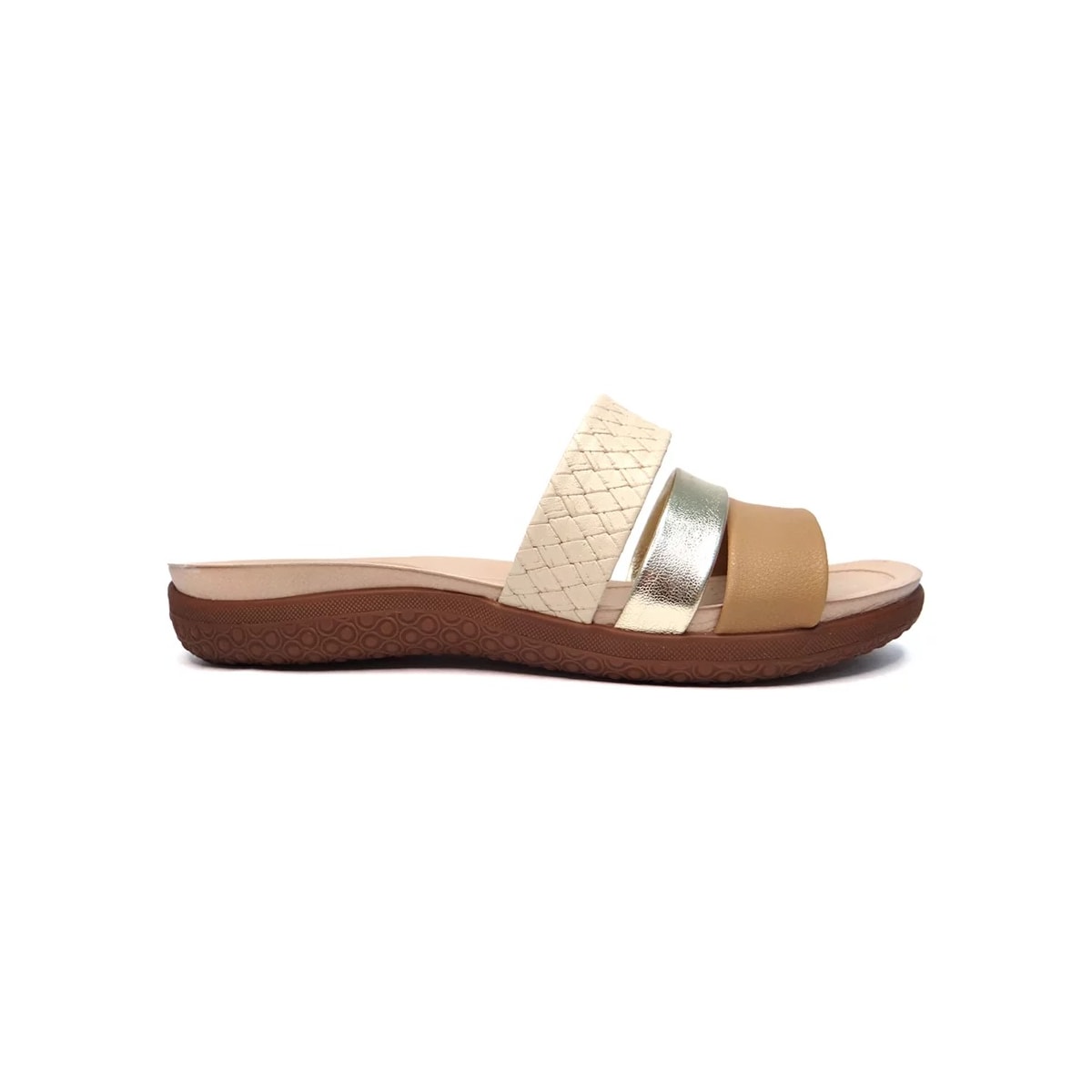Chinelo Modare Rasteira Conforto 7125.200 Creme/Tan/Dourado Chinelo Modare Rasteira Conforto 7125.200 Creme/Tan/Dourado