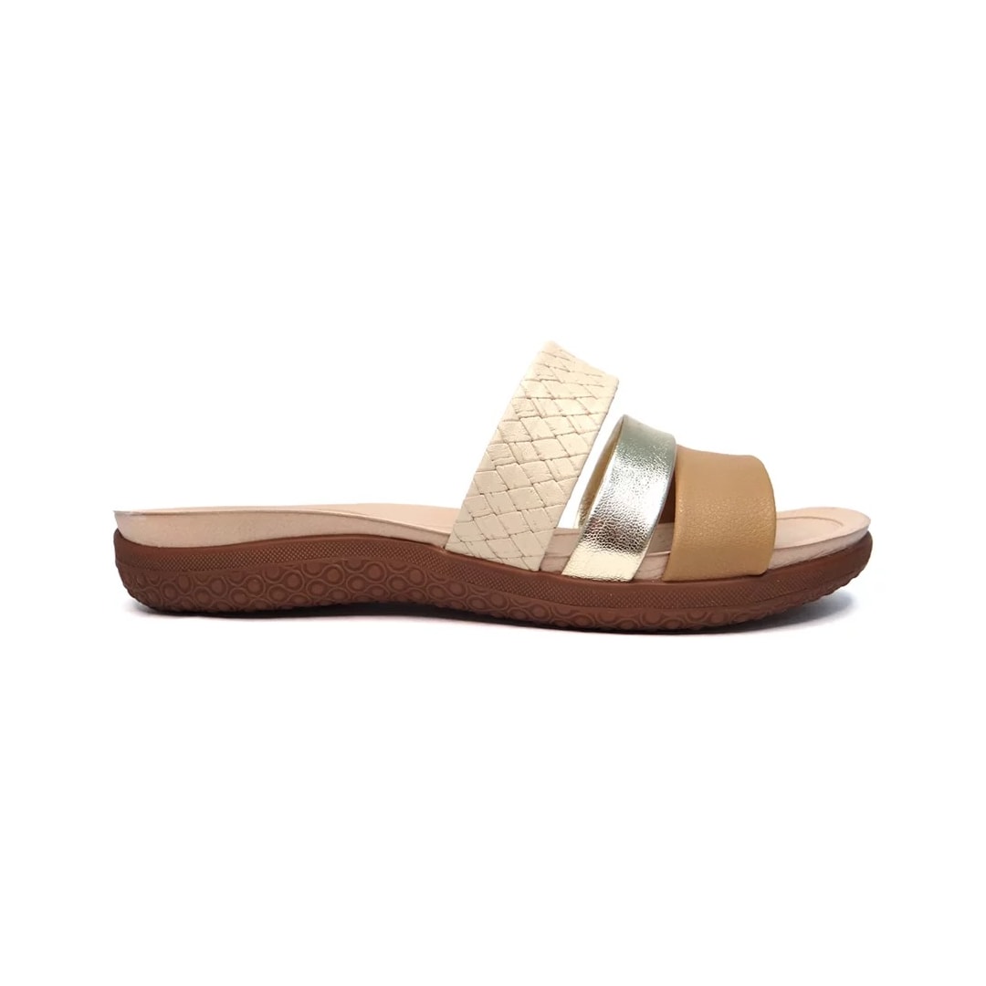 Chinelo Modare Rasteira Conforto 7125.200 Creme/Tan/Dourado Chinelo Modare Rasteira Conforto 7125.200 Creme/Tan/Dourado