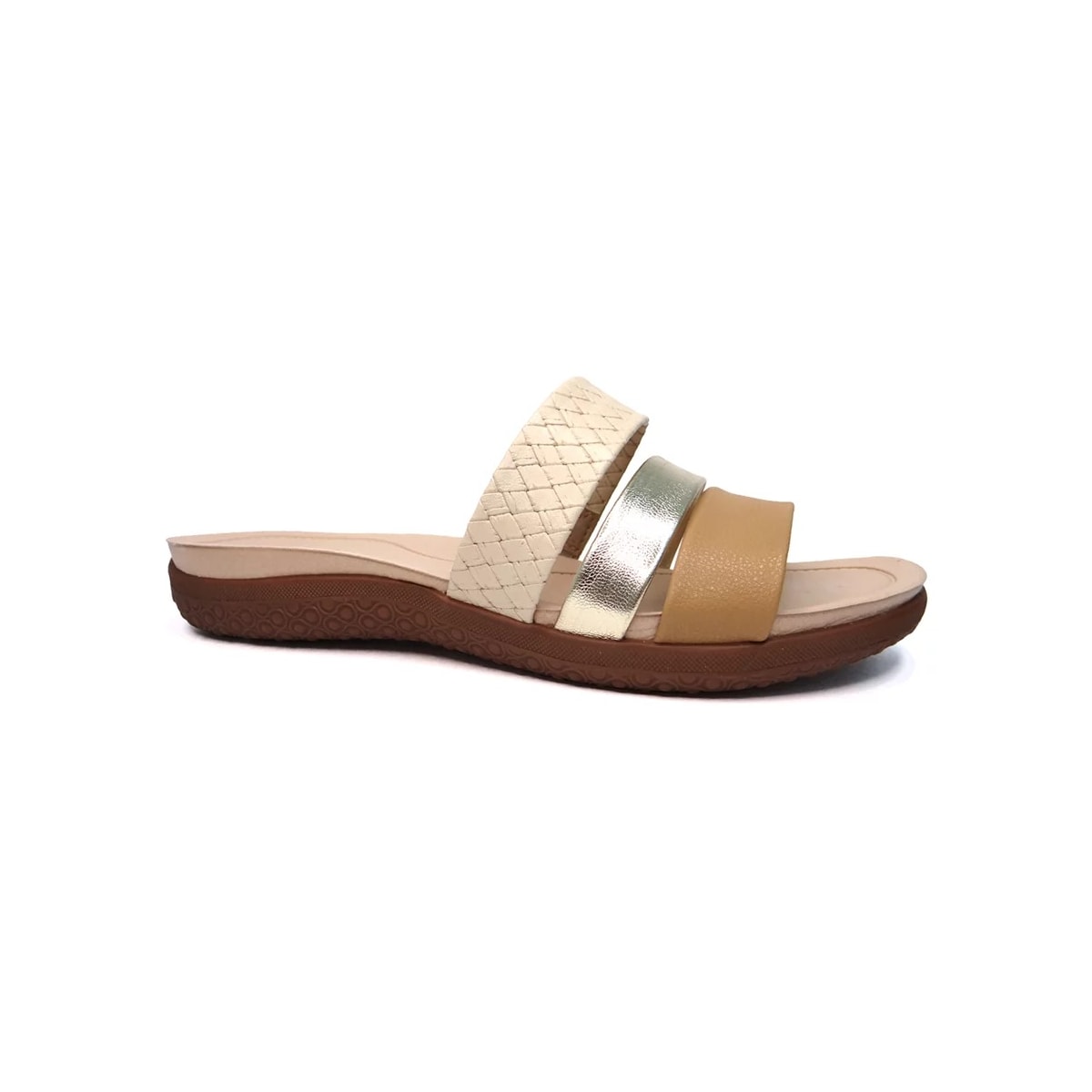 Chinelo Modare Rasteira Conforto 7125.200 Creme/Tan/Dourado Chinelo Modare Rasteira Conforto 7125.200 Creme/Tan/Dourado