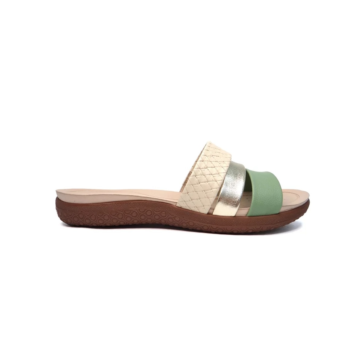 Chinelo Modare Rasteira Conforto 7125.200 Creme/Verde Alecrim/ Chinelo Modare Rasteira Conforto 7125.200 Creme/Verde Alecrim/