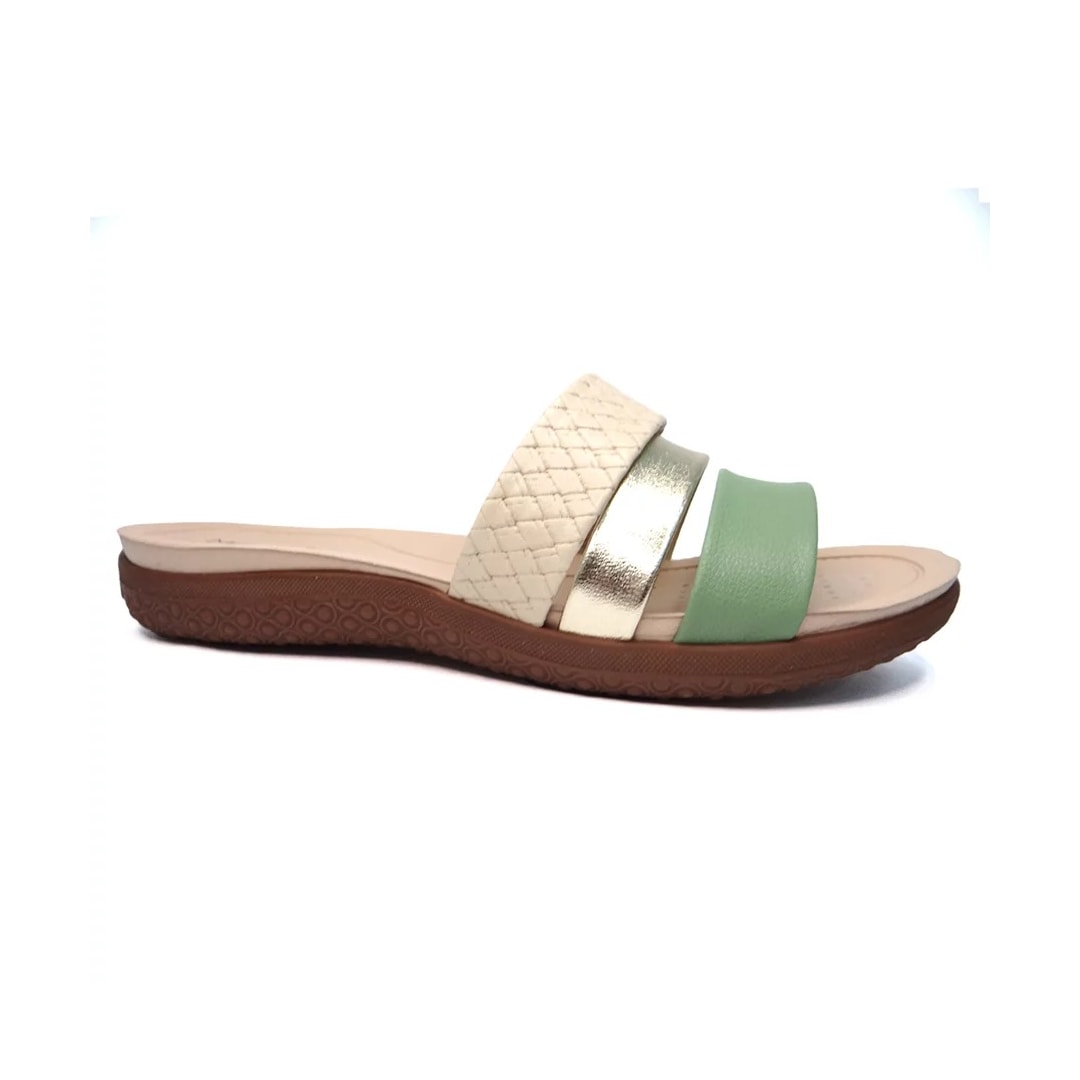 Chinelo Modare Rasteira Conforto 7125.200 Creme/Verde Alecrim/ Chinelo Modare Rasteira Conforto 7125.200 Creme/Verde Alecrim/