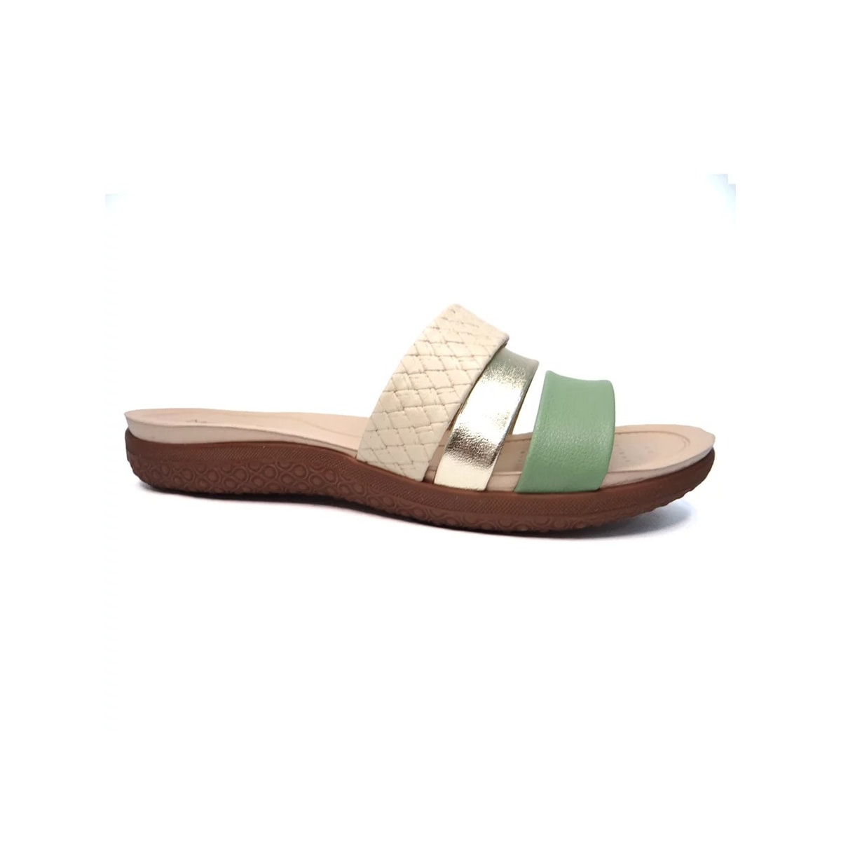 Chinelo Modare Rasteira Conforto 7125.200 Creme/Verde Alecrim/ Chinelo Modare Rasteira Conforto 7125.200 Creme/Verde Alecrim/