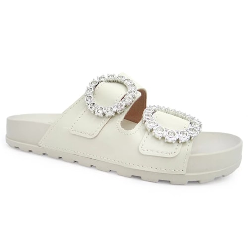 Chinelo Moleca Birken Flatform 5436.423 Branco Off