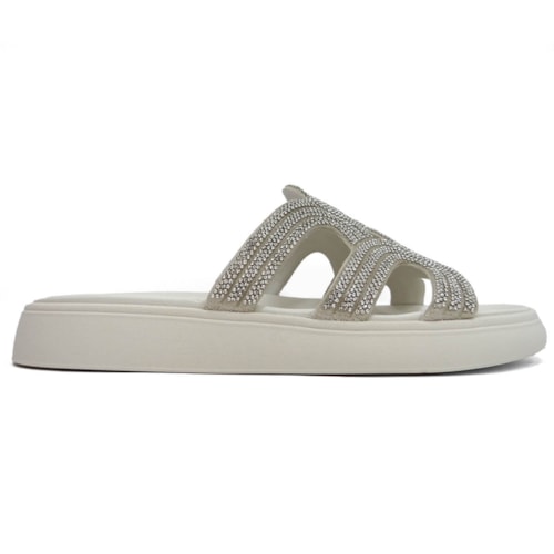 Detalhe - Chinelo Moleca Gaspea Com Brilho 5469.134 Creme