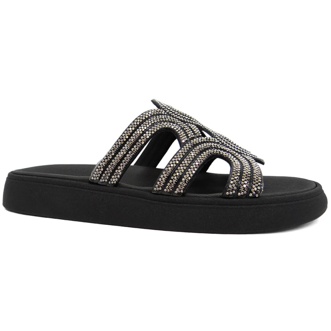 Chinelo Moleca Gaspea Com Brilho 5469.134 Preto Chinelo Moleca Gaspea Com Brilho 5469.134 Preto